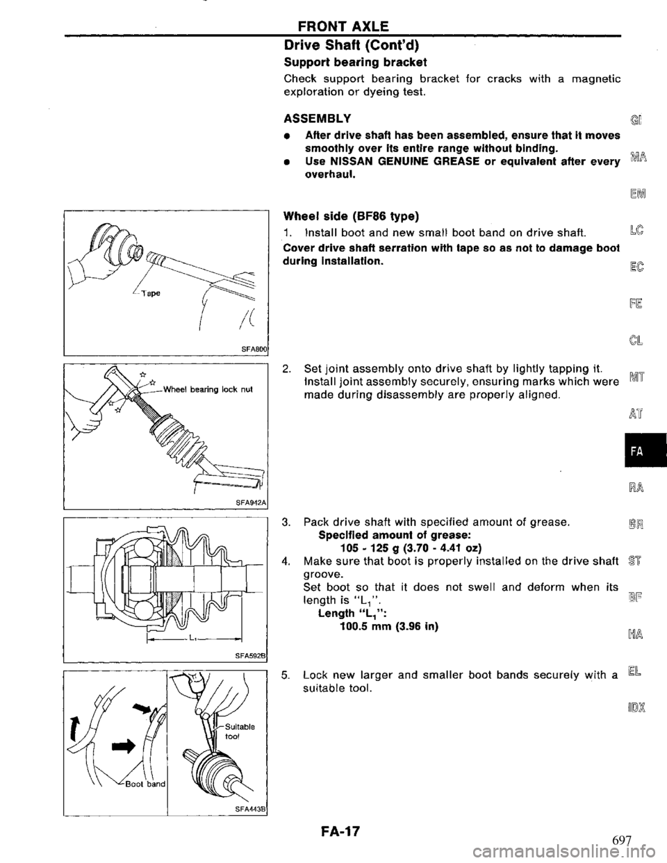 NISSAN PRIMERA 1995  Service Repair Manual 697 