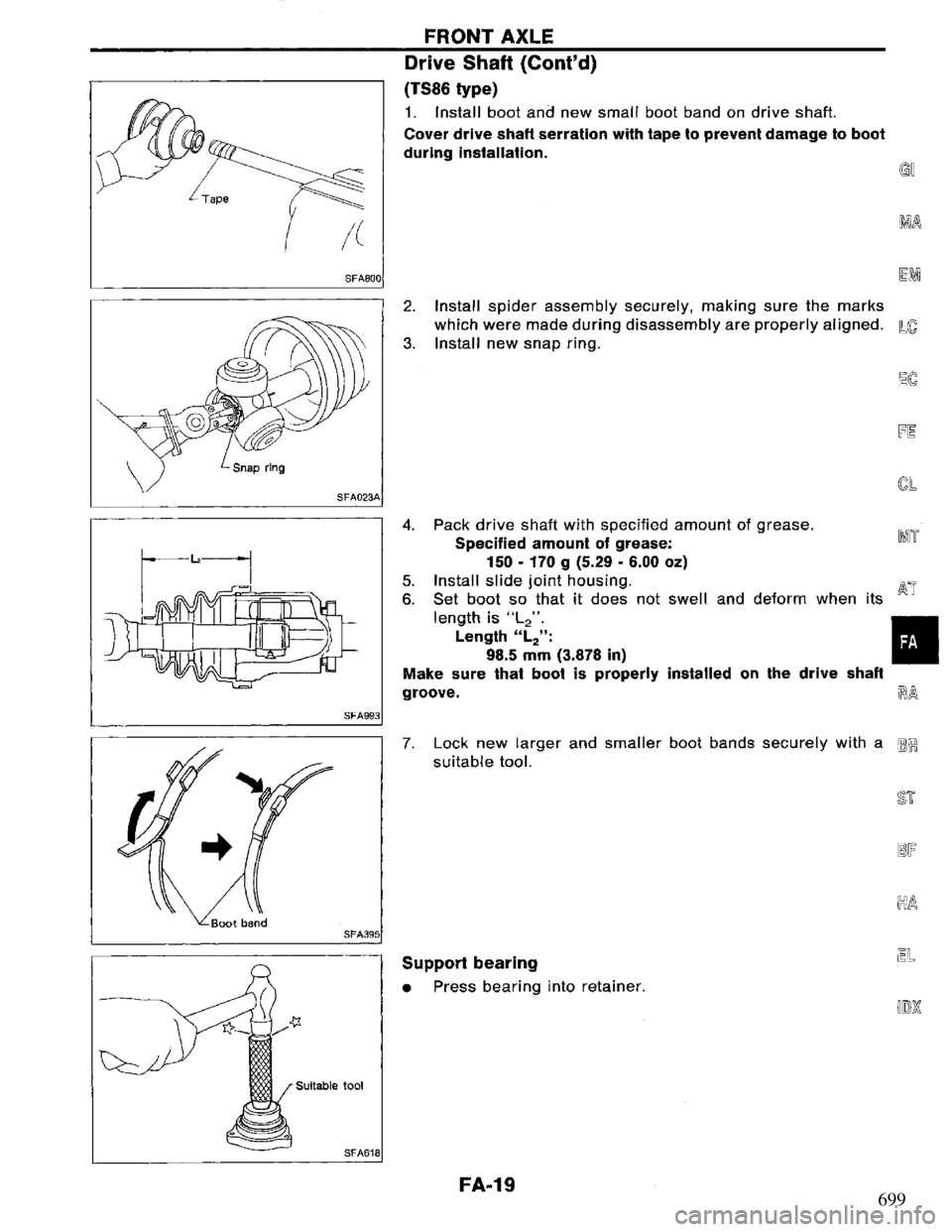NISSAN PRIMERA 1995  Service Repair Manual 699 