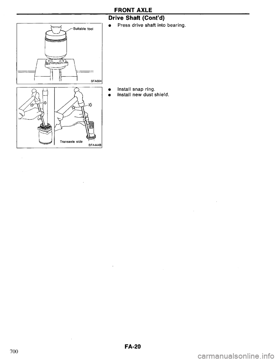 NISSAN PRIMERA 1995  Service Repair Manual 700 