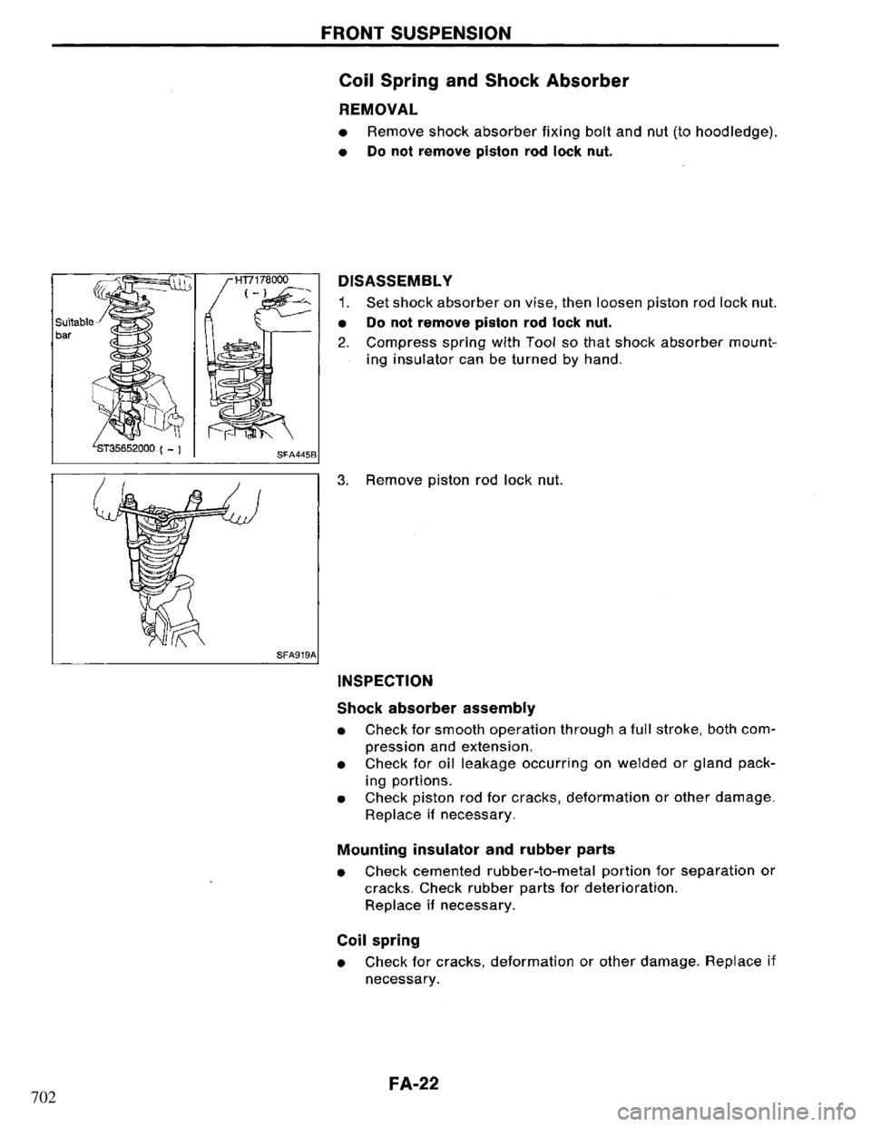 NISSAN PRIMERA 1995  Service Repair Manual 702 