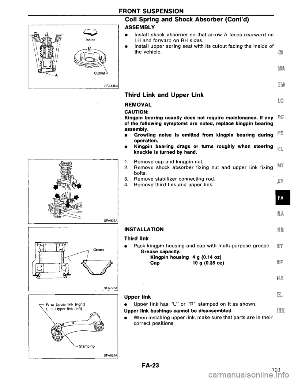 NISSAN PRIMERA 1995  Service Repair Manual 703 
