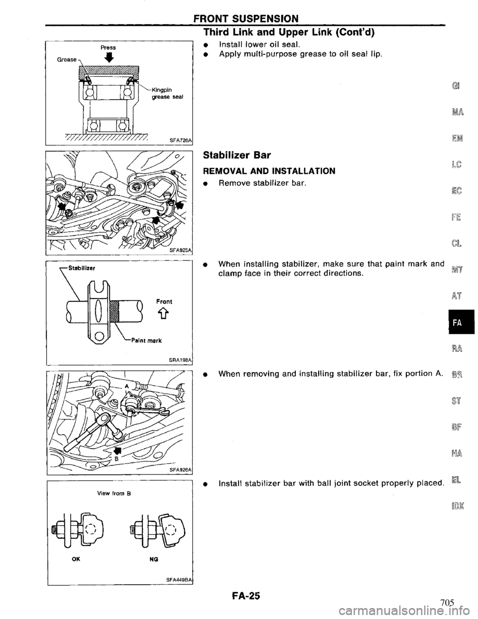 NISSAN PRIMERA 1995  Service Repair Manual 705 