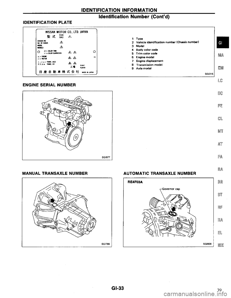 NISSAN PRIMERA 1995  Service Repair Manual 39 