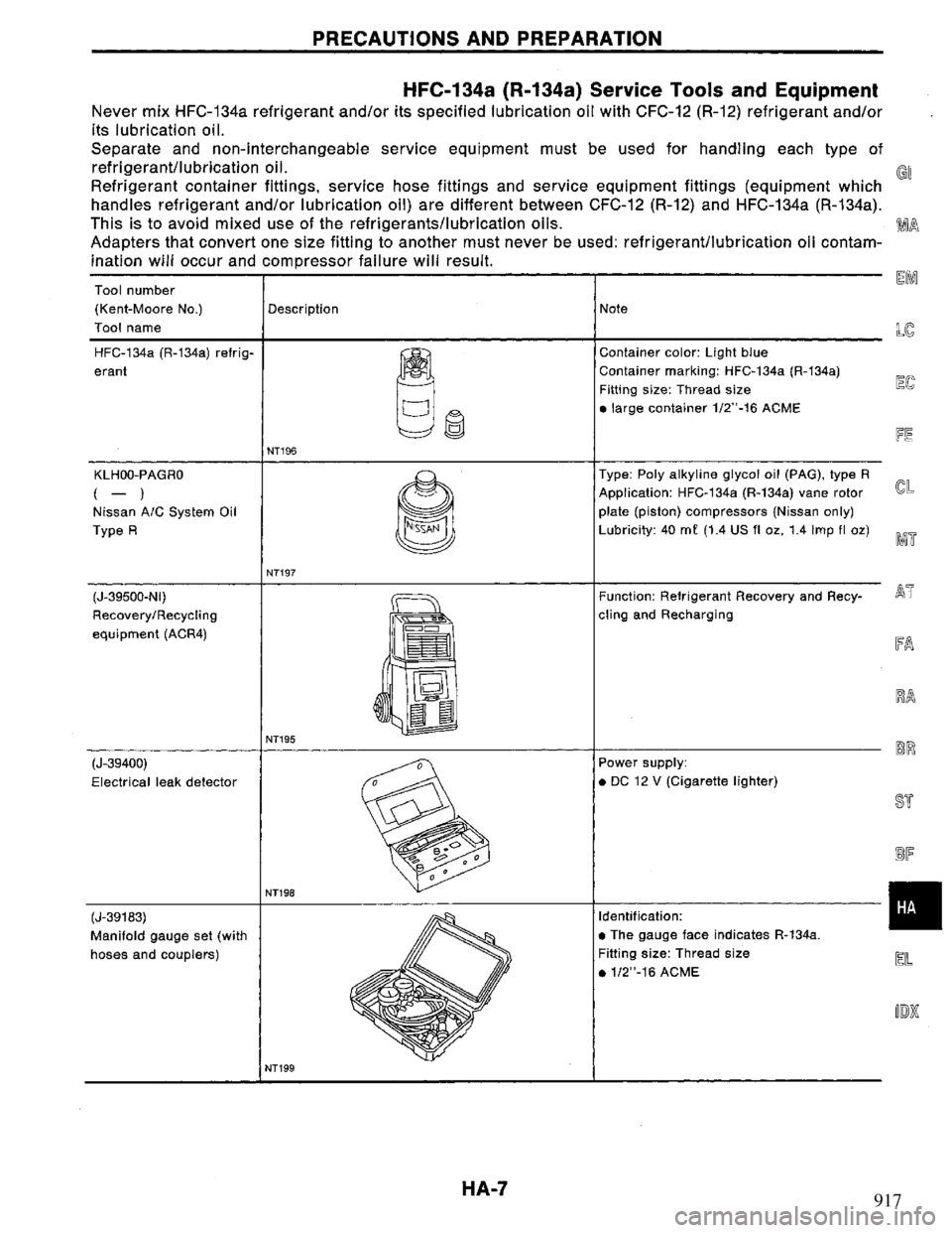 NISSAN PRIMERA 1995  Service Repair Manual 917 