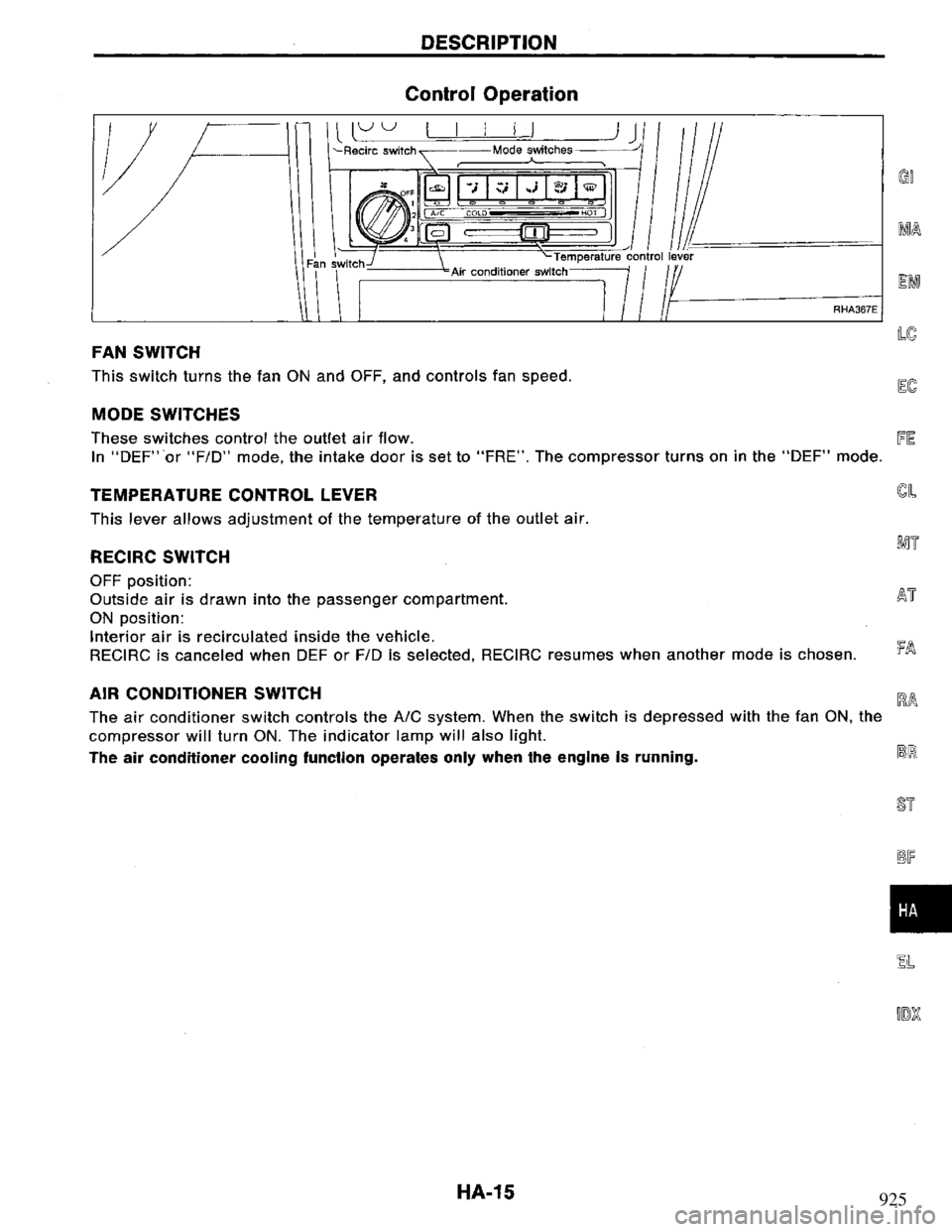 NISSAN PRIMERA 1995  Service Repair Manual 925 