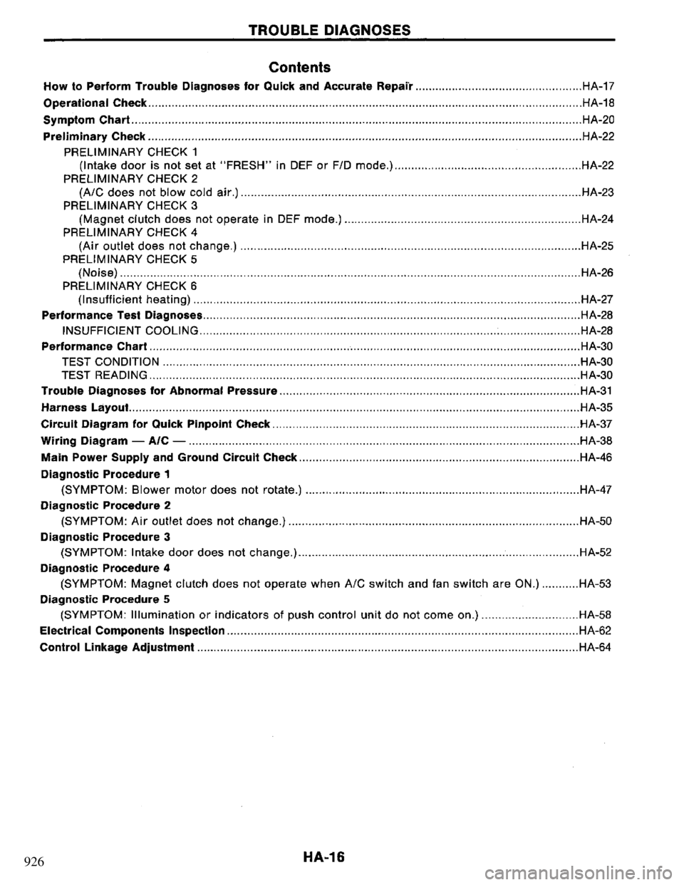 NISSAN PRIMERA 1995  Service Repair Manual 926 