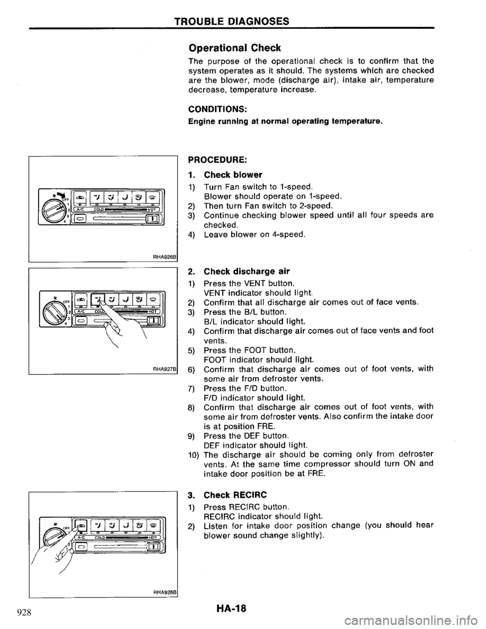 NISSAN PRIMERA 1995  Service Repair Manual 928 