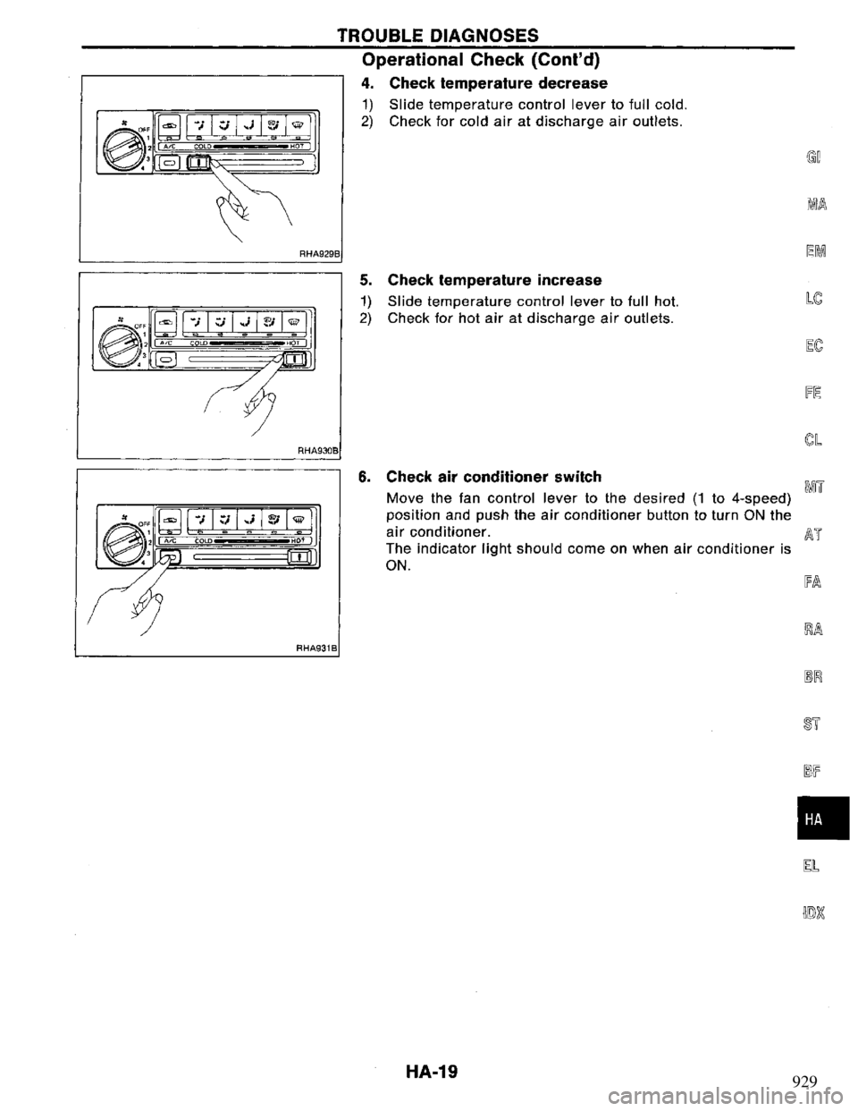 NISSAN PRIMERA 1995  Service Repair Manual 929 