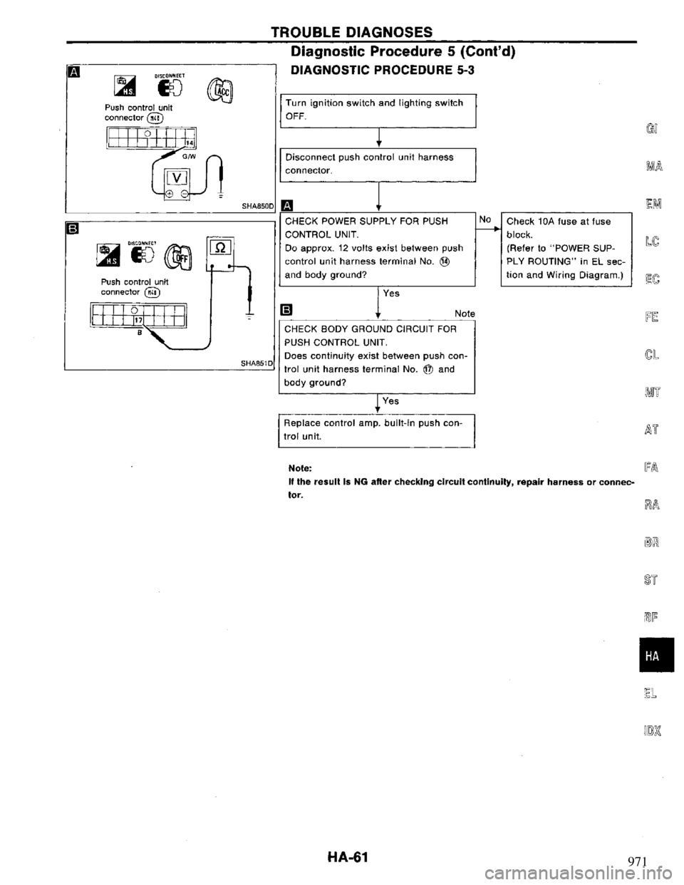 NISSAN PRIMERA 1994  Service Repair Manual 971 