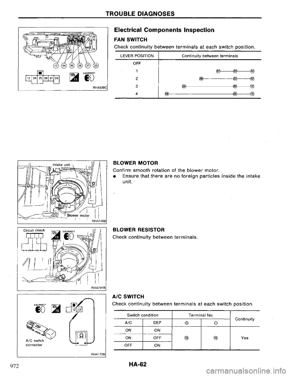 NISSAN PRIMERA 1994  Service Repair Manual 972 