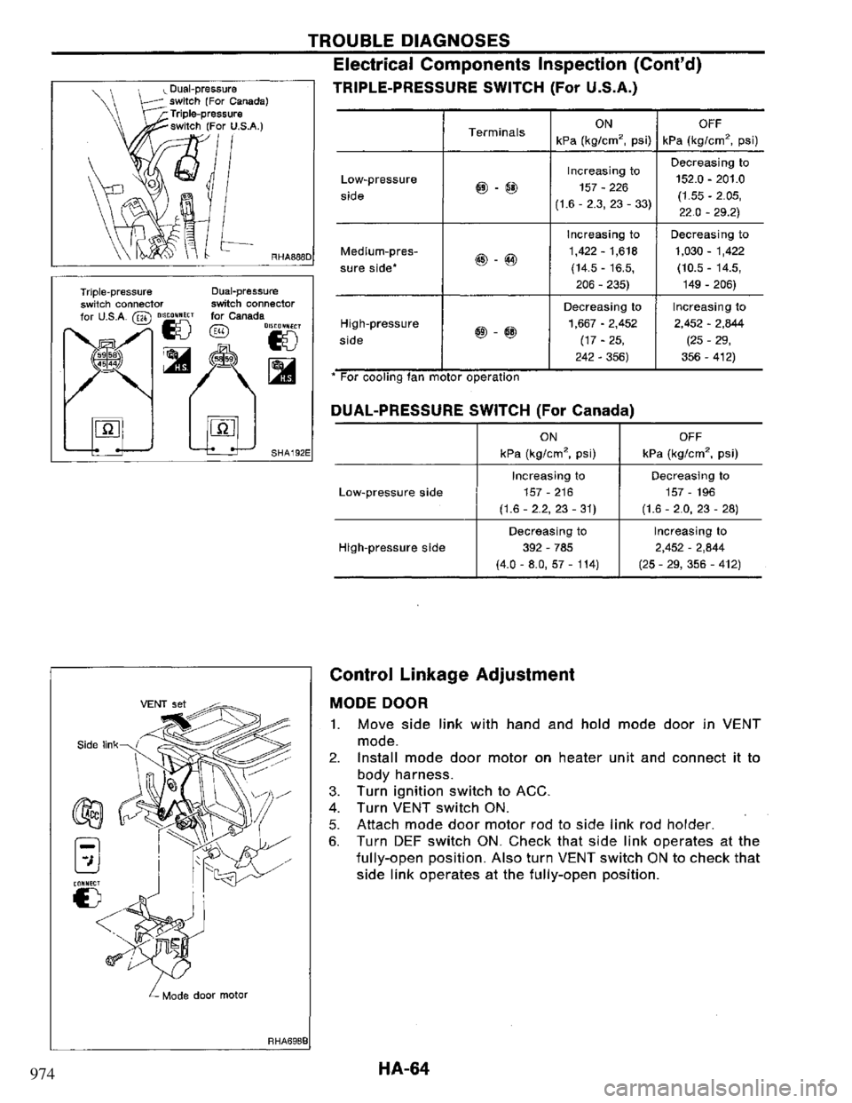 NISSAN PRIMERA 1994  Service Repair Manual 974 