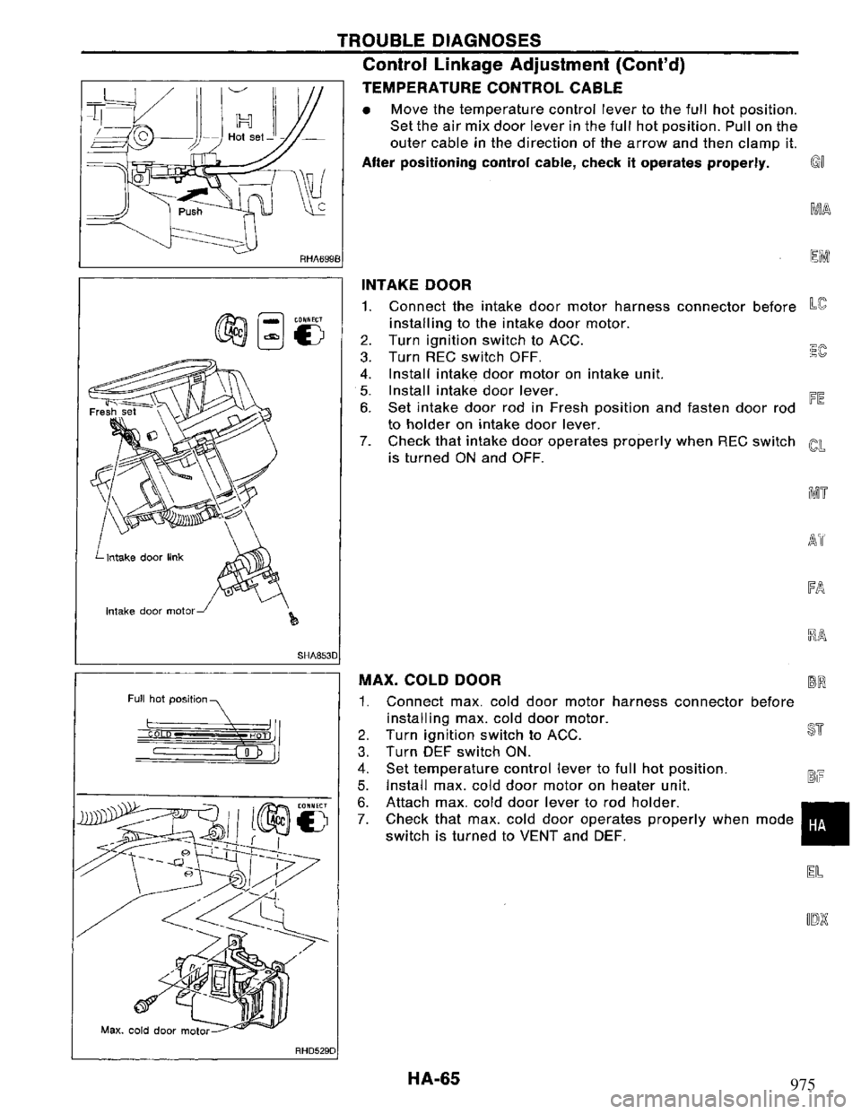 NISSAN PRIMERA 1994  Service Repair Manual 975 