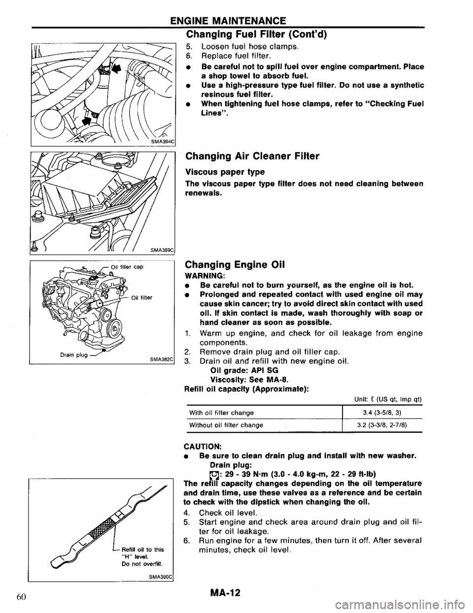 NISSAN PRIMERA 1994  Service Repair Manual 60 