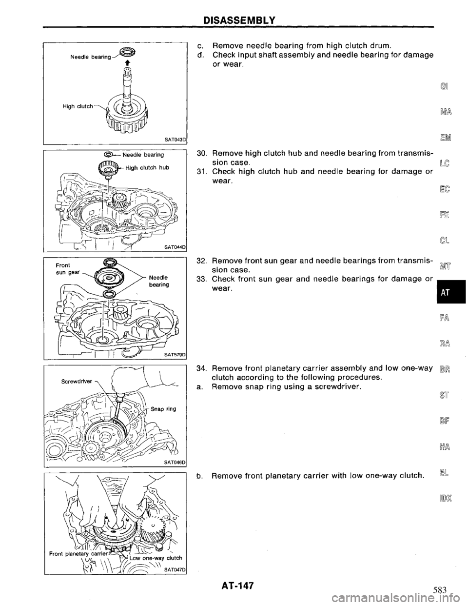 NISSAN PRIMERA 1994  Service Repair Manual 583 
