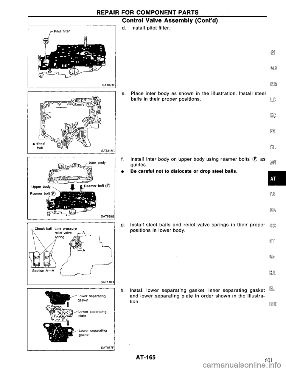 NISSAN PRIMERA 1994  Service Repair Manual 601 