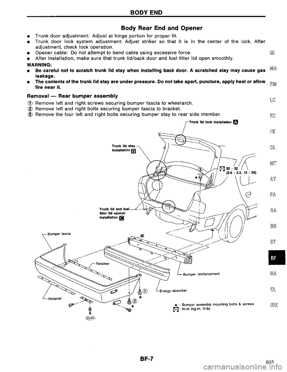 NISSAN PRIMERA 1994  Service Repair Manual 805 