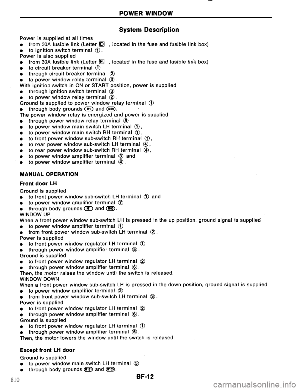 NISSAN PRIMERA 1994  Service Repair Manual 810 