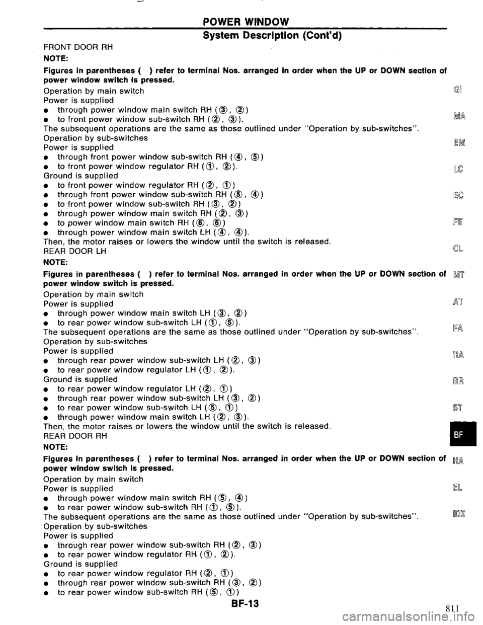 NISSAN PRIMERA 1994  Service Repair Manual 811 
