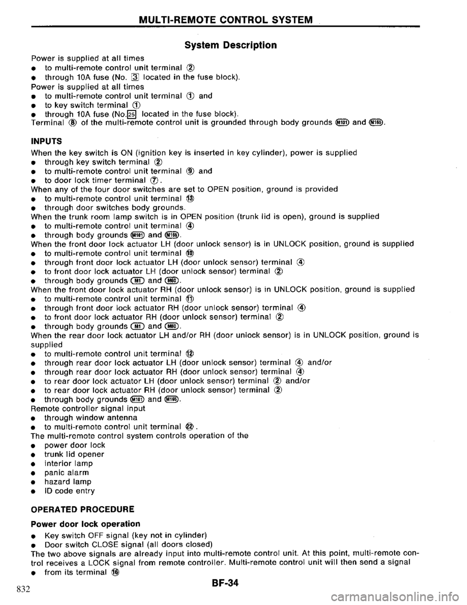 NISSAN PRIMERA 1994  Service Repair Manual 832 