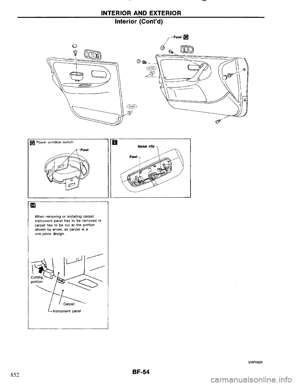 NISSAN PRIMERA 1994  Service Repair Manual 852 