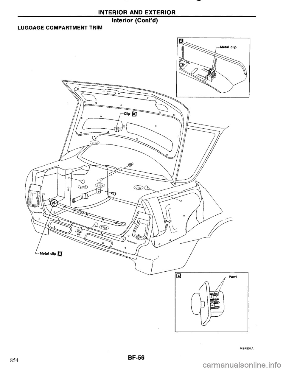 NISSAN PRIMERA 1994  Service Repair Manual 854 