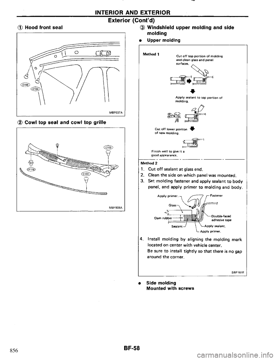NISSAN PRIMERA 1994  Service Repair Manual 856 