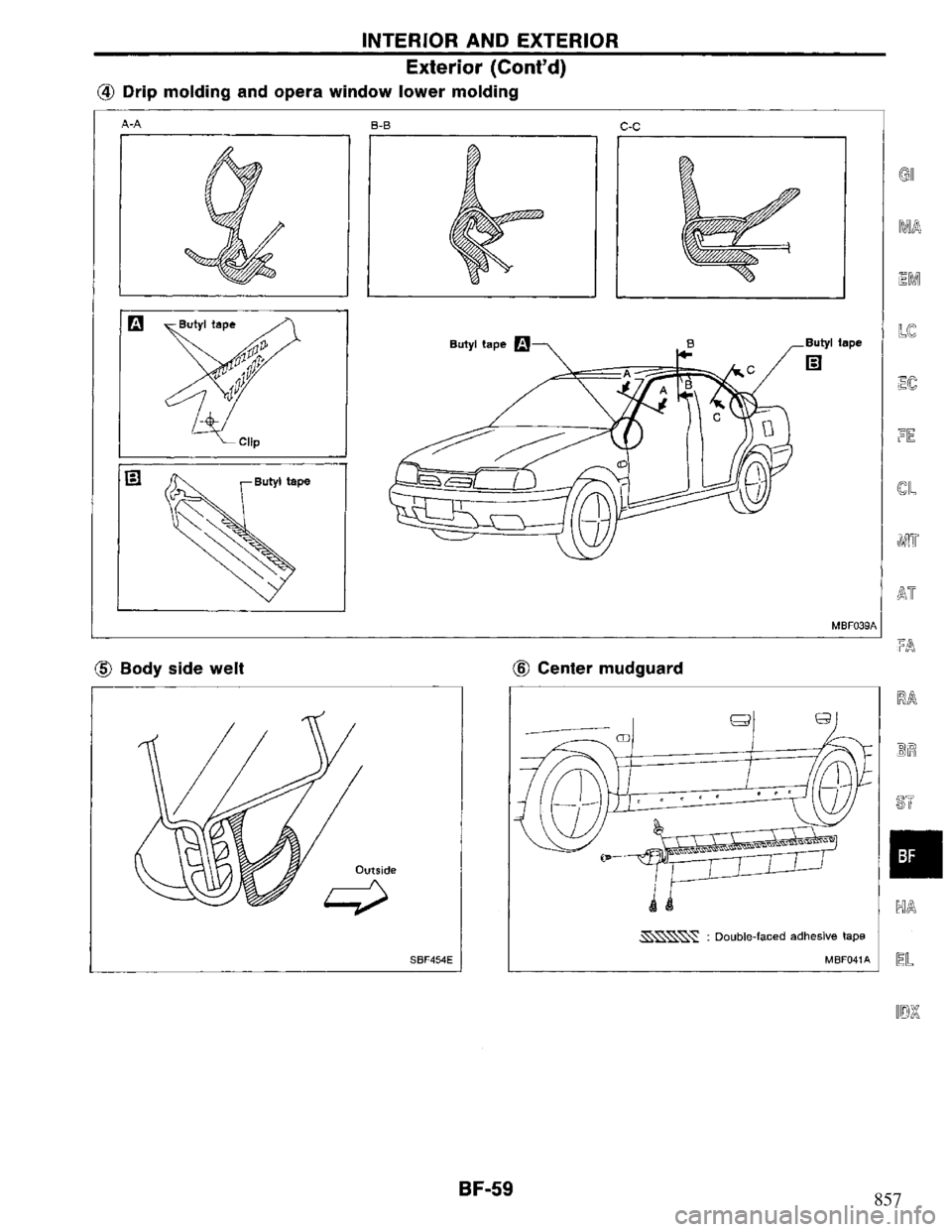 NISSAN PRIMERA 1994  Service Repair Manual 857 