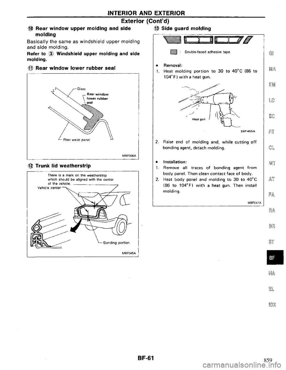 NISSAN PRIMERA 1994  Service Repair Manual 859 