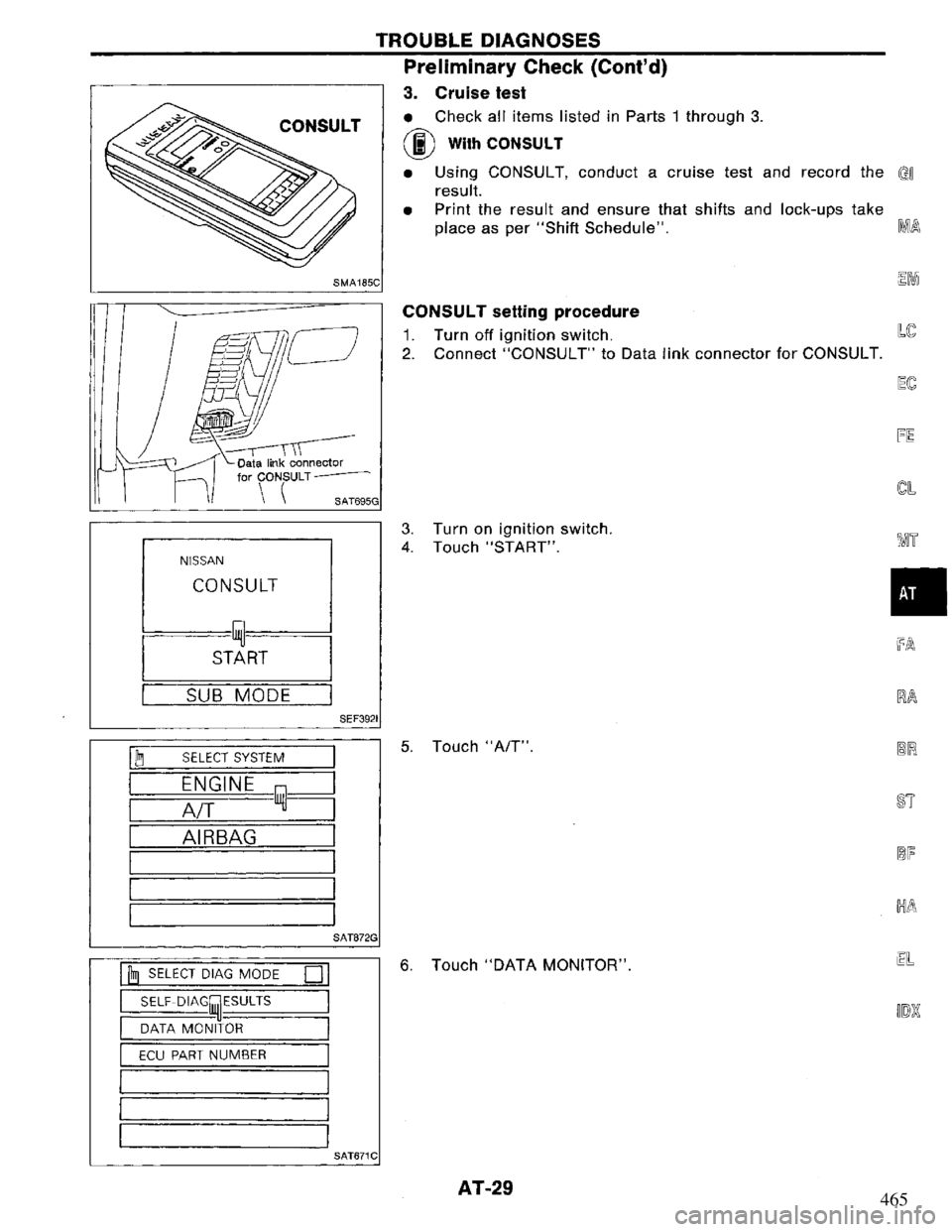 NISSAN PRIMERA 1994  Service Repair Manual 465 