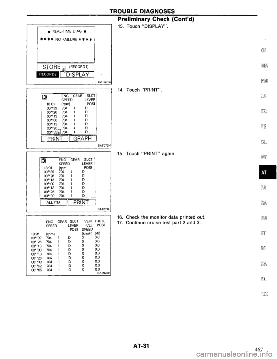 NISSAN PRIMERA 1994  Service Repair Manual 467 