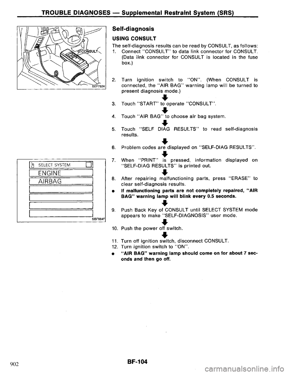 NISSAN PRIMERA 1994  Service Repair Manual 902 