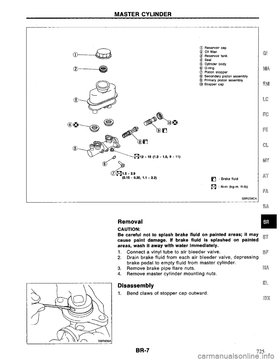 NISSAN PRIMERA 1994  Service Repair Manual 725 
