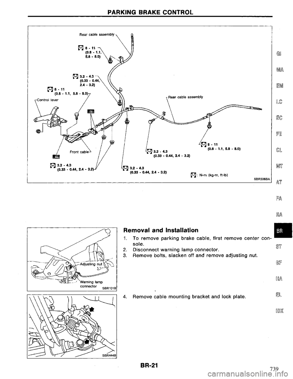 NISSAN PRIMERA 1994  Service Repair Manual 739 