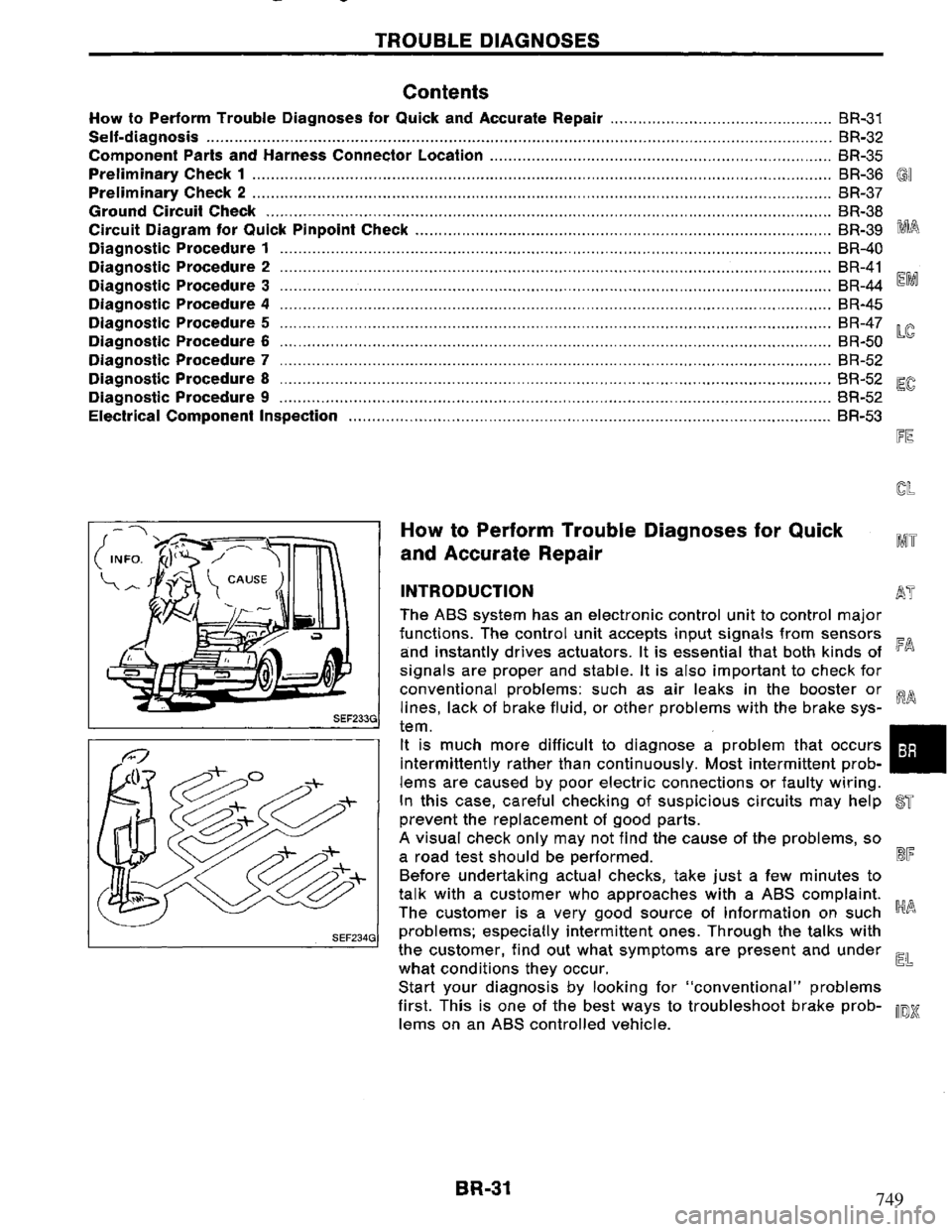 NISSAN PRIMERA 1994  Service Repair Manual 749 