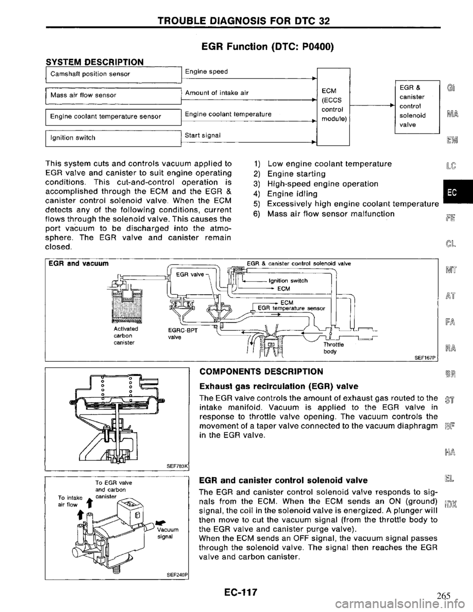NISSAN PRIMERA 1994  Service Repair Manual 265 