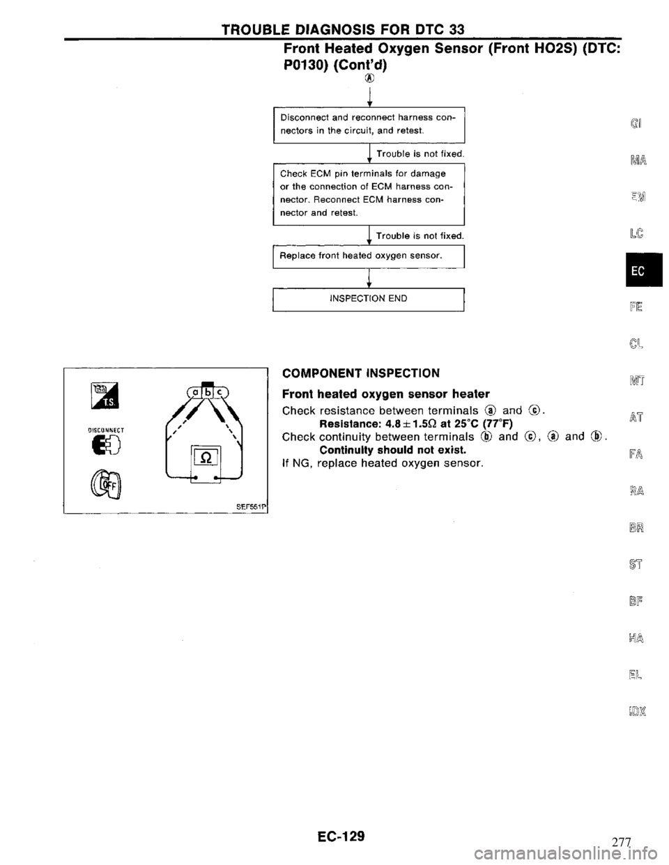 NISSAN PRIMERA 1994  Service Repair Manual 277 