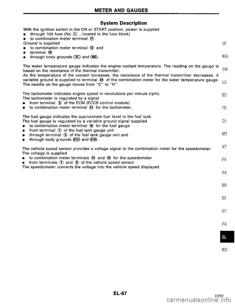 NISSAN PRIMERA 1994  Service Repair Manual 1059 