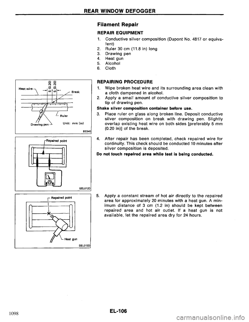 NISSAN PRIMERA 1994  Service Repair Manual 1098 