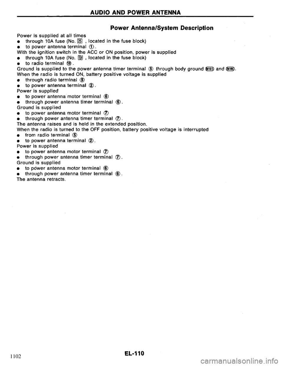 NISSAN PRIMERA 1994  Service Repair Manual 1102 
