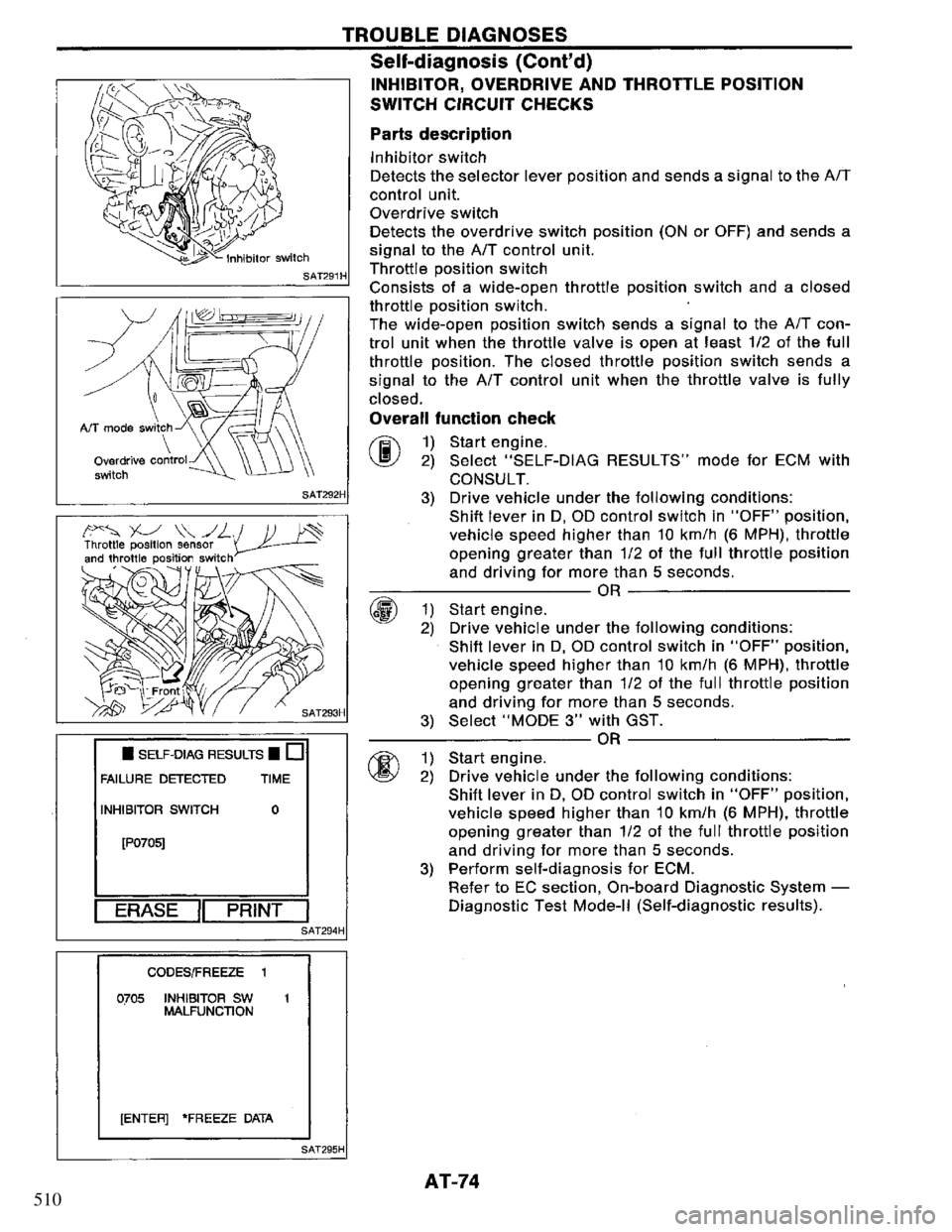 NISSAN PRIMERA 1994  Service Repair Manual 510 