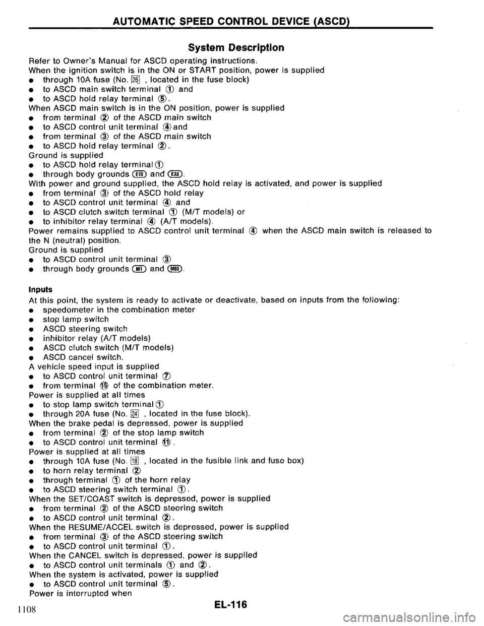 NISSAN PRIMERA 1994  Service Repair Manual 1108 