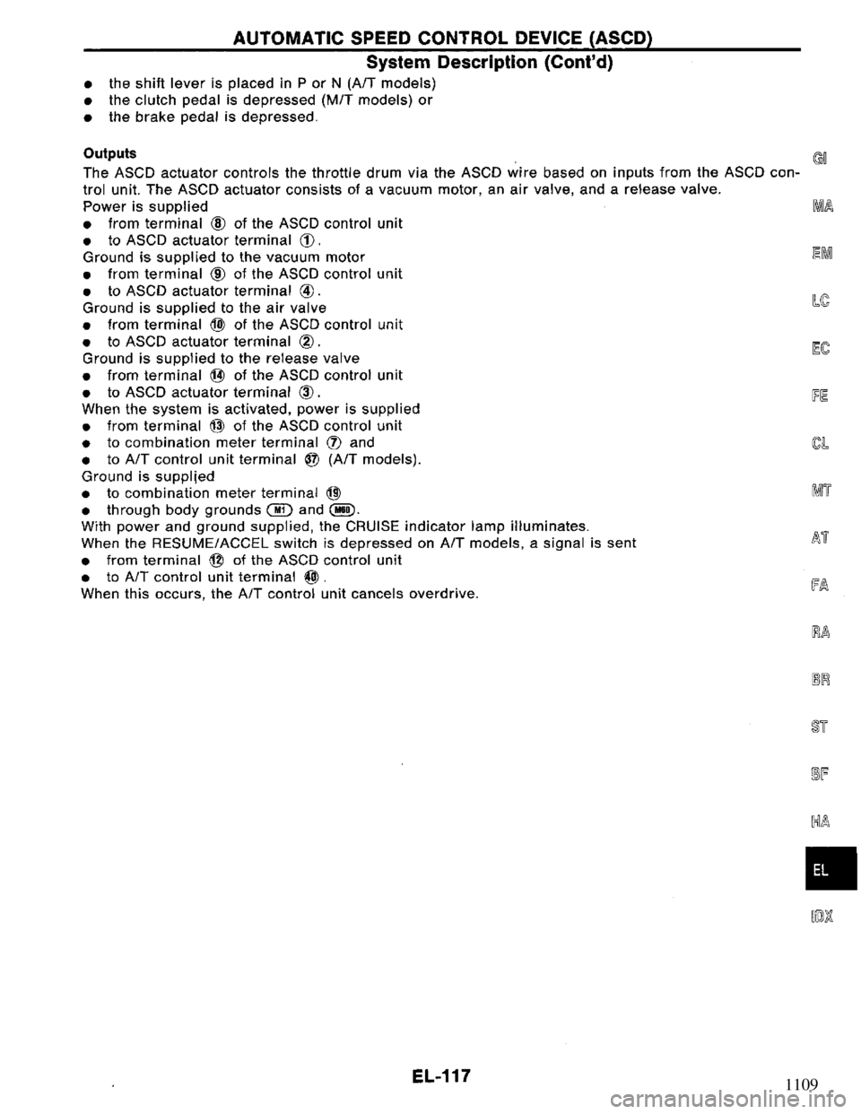 NISSAN PRIMERA 1994  Service Repair Manual 1109 