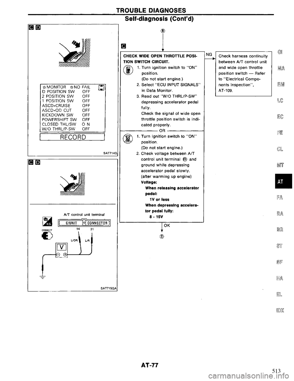 NISSAN PRIMERA 1994  Service Repair Manual 513 