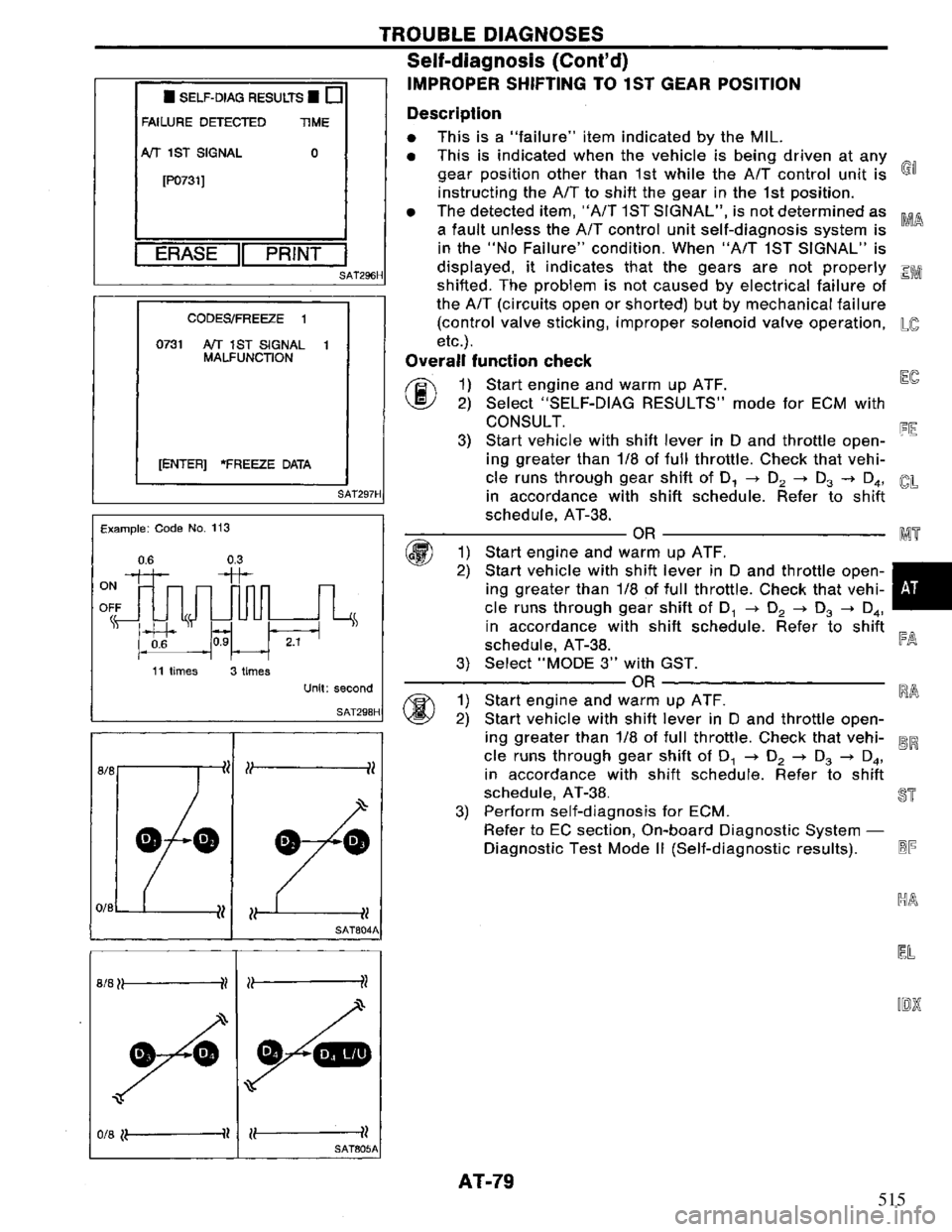 NISSAN PRIMERA 1994  Service Repair Manual 515 
