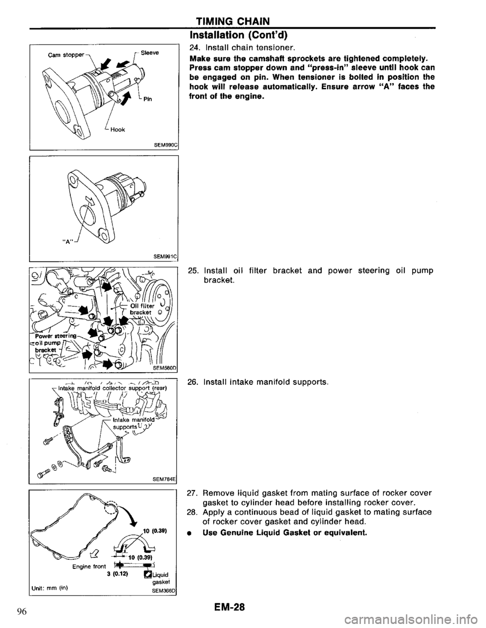 NISSAN PRIMERA 1994  Service Repair Manual 96 