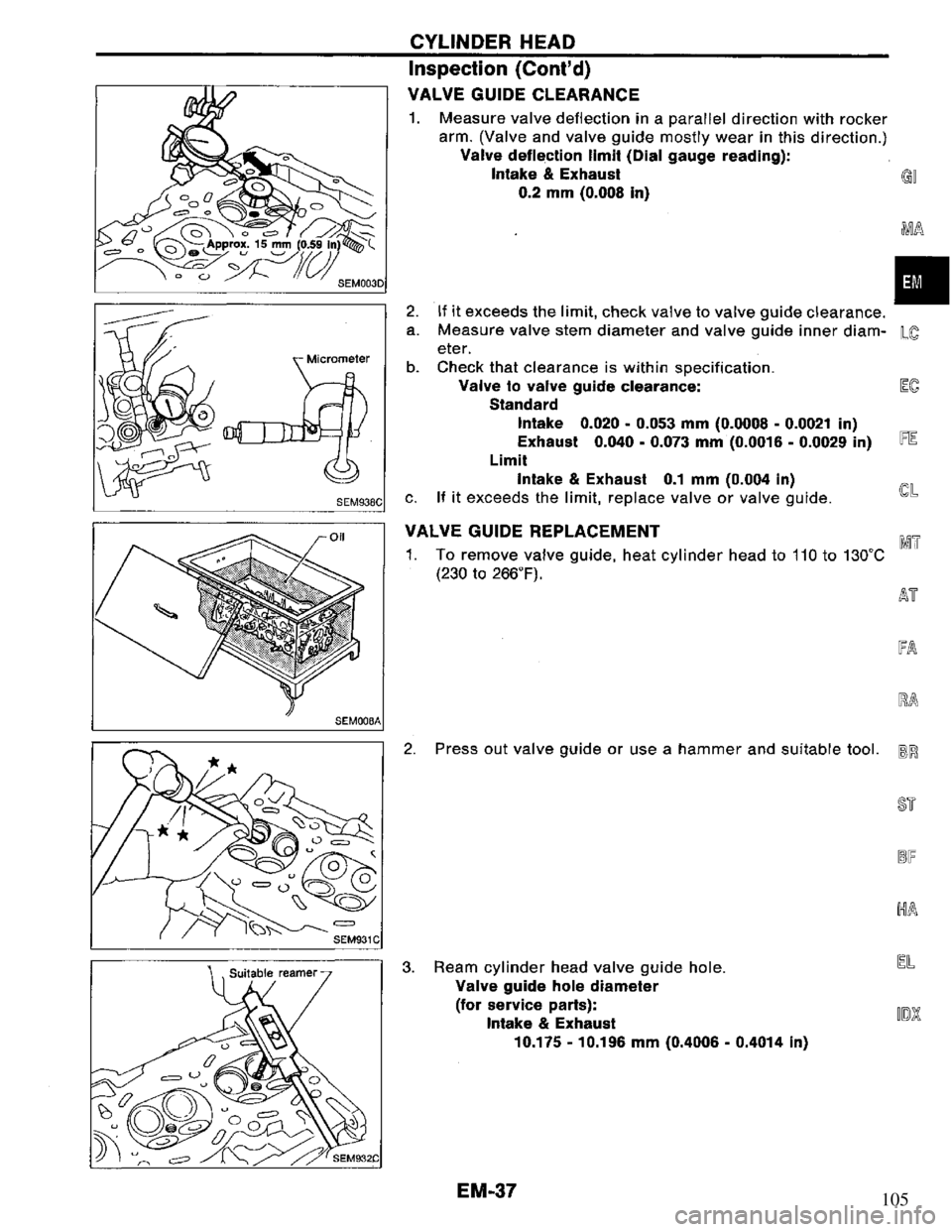 NISSAN PRIMERA 1994  Service Repair Manual 105 