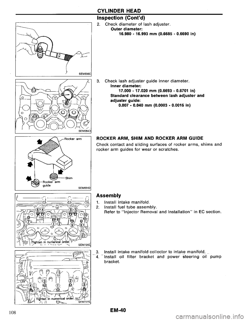 NISSAN PRIMERA 1994  Service Repair Manual 108 