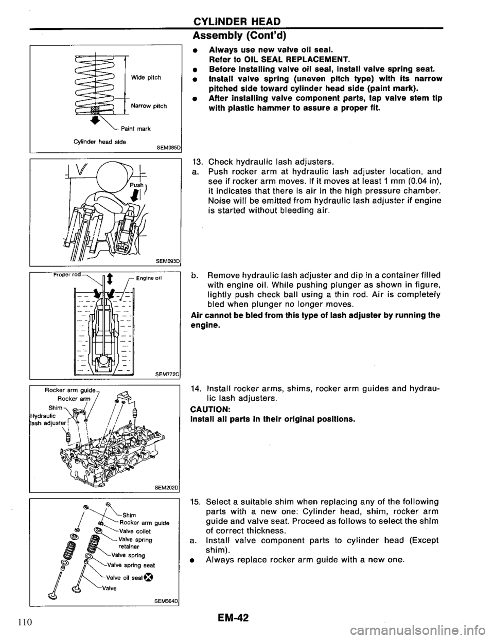 NISSAN PRIMERA 1994  Service Repair Manual 110 