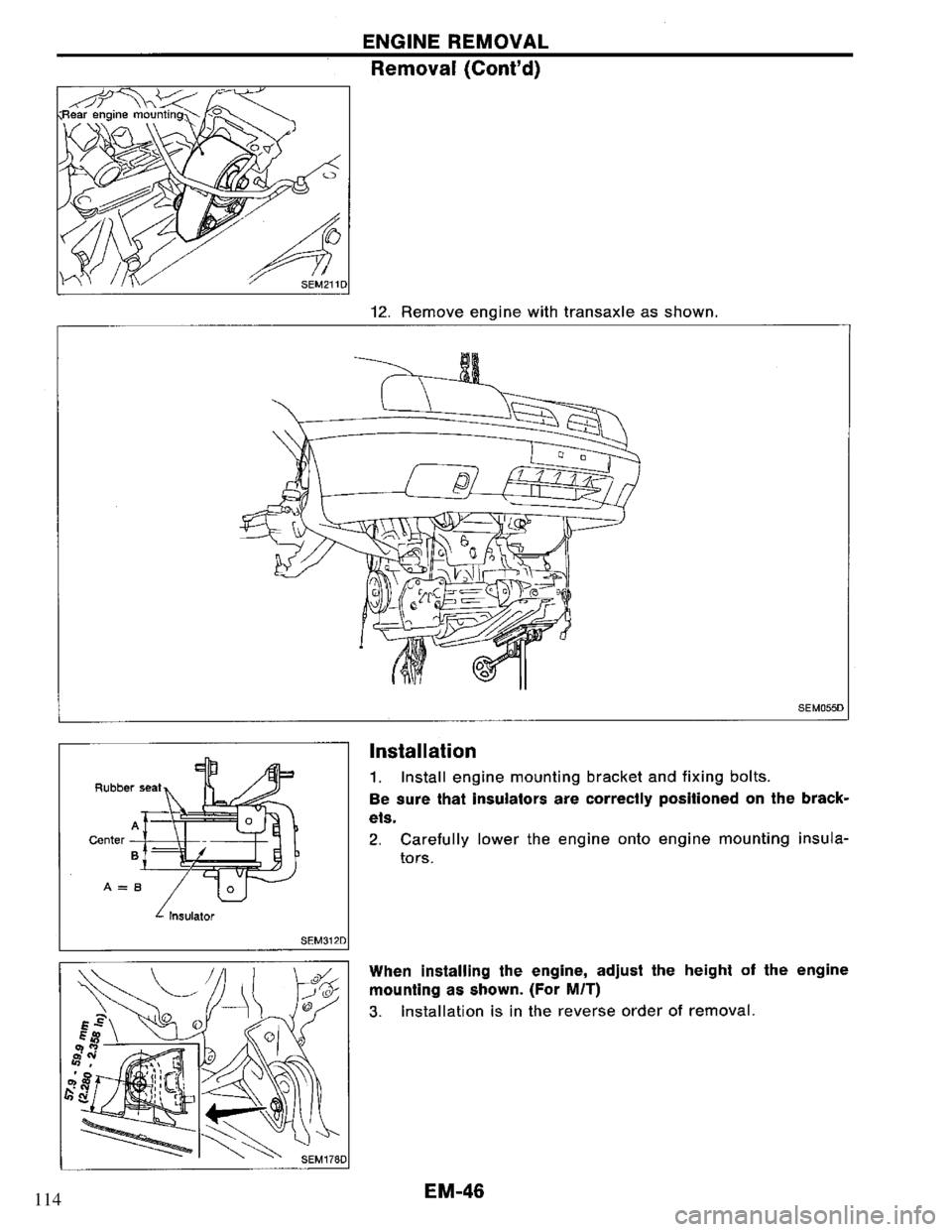 NISSAN PRIMERA 1994  Service Repair Manual 114 