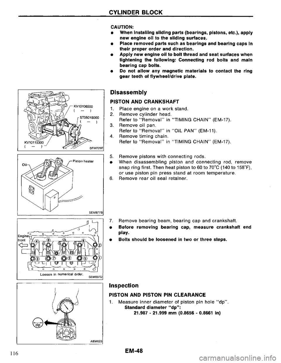 NISSAN PRIMERA 1994  Service Repair Manual 116 